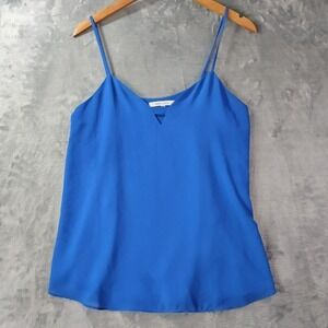 Naked Zebra Womens Tank Top‎ Medium Blue Sleeveless Casual Minimalist Layering